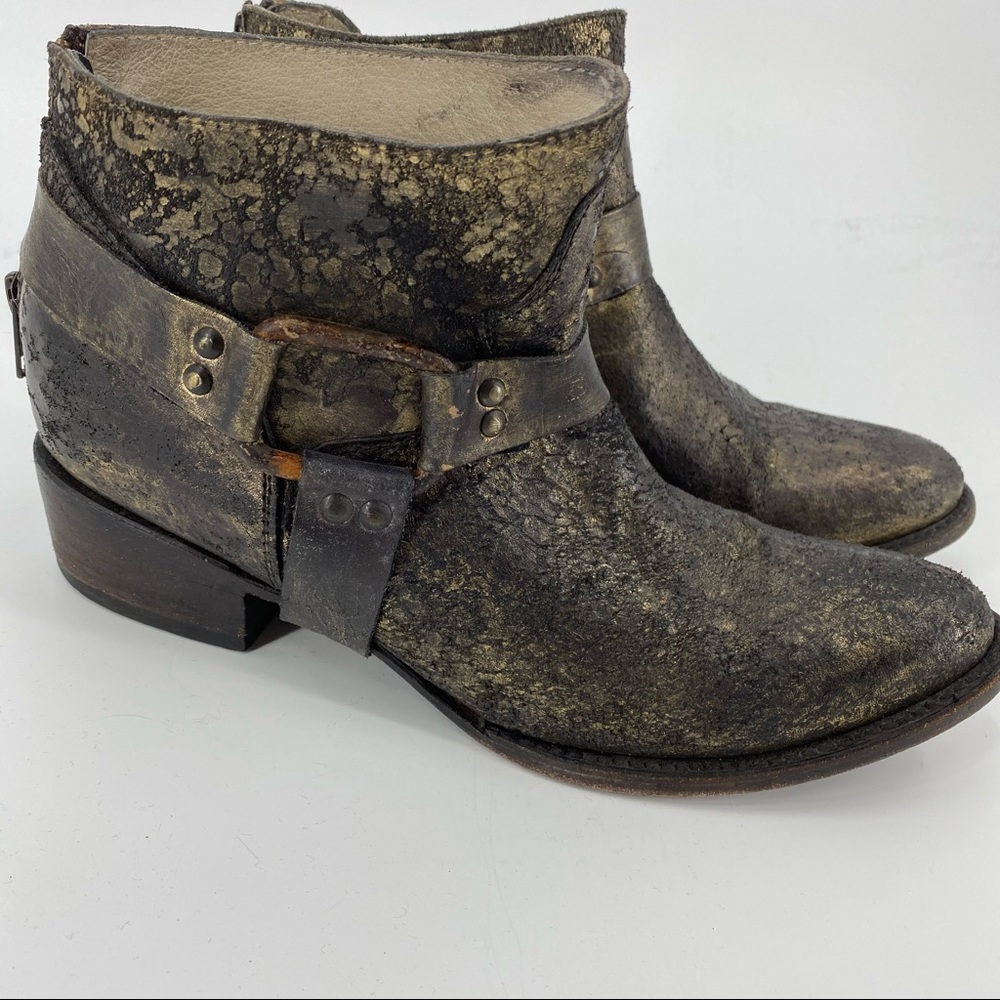 Freebird Phlow Phoenix metallic leather moto boots. Sz 11